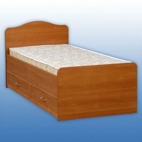 Кровать одинарная 800-2 без матраса (прямые спинки) Дуб Сонома в Горняке - gornyak.katalogmebeli.com | фото 2
