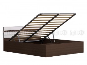 Кровать с подъемным механизмом Нэнси 1,4м (Венге/белый глянец) в Горняке - gornyak.katalogmebeli.com | фото 1