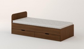 Кровать с ящиками 900 (Орех темный) в Горняке - gornyak.katalogmebeli.com | фото