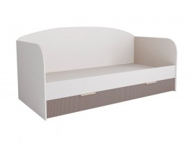 Кровать с ящиками ДКД 2000.1 Лавис (Белый софт/Грей софт/корпус Белый) в Горняке - gornyak.katalogmebeli.com | фото