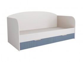 Кровать с ящиками ДКД 2000.1 Лавис (Белый софт/Лазурь софт/корпус Белый) в Горняке - gornyak.katalogmebeli.com | фото