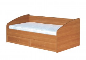 Кровать с ящиками с задней спинкой 900-1 без матраса Вишня Оксфорд в Горняке - gornyak.katalogmebeli.com | фото