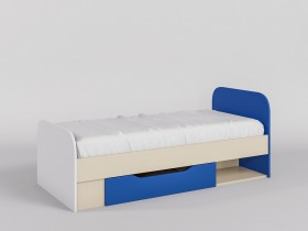 Кровать Скай 1650х750 (Синий/Белый/корпус Клен) в Горняке - gornyak.katalogmebeli.com | фото