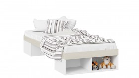 Кровать «Сканди»  Дуб Гарден/Белый в Горняке - gornyak.katalogmebeli.com | фото
