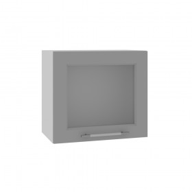 Квадро ВПГС 500 шкаф верхний горизонтальный со стеклом высокий (Железо/корпус Серый) в Горняке - gornyak.katalogmebeli.com | фото