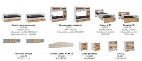 Лючия кровать 0,9 белый/дуб крафт золотой в Горняке - gornyak.katalogmebeli.com | фото 3