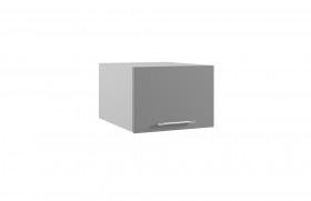 Лофт ГПГ 500 шкаф верхний горизонтальный глубокий (Штукатурка белая/корпус Серый) в Горняке - gornyak.katalogmebeli.com | фото