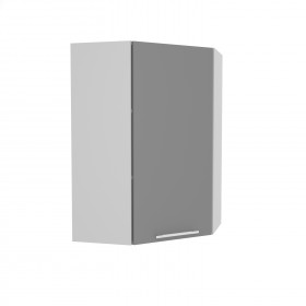 Лофт ВПУ 600 шкаф верхний угловой высокий (Штукатурка белая/корпус Серый) в Горняке - gornyak.katalogmebeli.com | фото