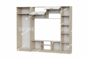Мебель для гостиной МГС 3 Исполнение 1 Дуб Сонома / Белый в Горняке - gornyak.katalogmebeli.com | фото 3