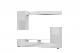 Мебель для гостиной МГС 4 (Белый/Белый глянец) в Горняке - gornyak.katalogmebeli.com | фото 7