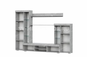 Мебель для гостиной МГС 5 Цемент светлый / Белый в Горняке - gornyak.katalogmebeli.com | фото 4