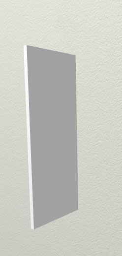 Панель торцевая П Капля (для шкафа верхнего) Белый в Горняке - gornyak.katalogmebeli.com | фото