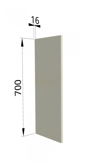 Панель торцевая П Квадро (для шкафа верхнего) Ваниль кожа в Горняке - gornyak.katalogmebeli.com | фото
