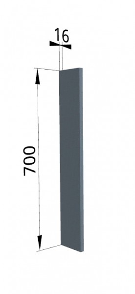 Панель торцевая ПТ 400 Квадро (для шкафа торцевого верхнего) Лунный свет в Горняке - gornyak.katalogmebeli.com | фото