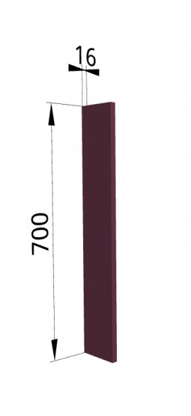 Панель торцевая ПТ 400 Квадро (для шкафа торцевого верхнего) Виноград в Горняке - gornyak.katalogmebeli.com | фото