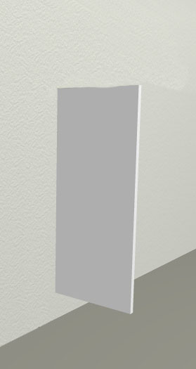 Панель торцевая СТ 400 Капля (для шкафа торцевого нижнего) Белый в Горняке - gornyak.katalogmebeli.com | фото
