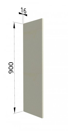 Панель торцевая ВП Квадро (для шкафа верхнего высокого) Ваниль кожа в Горняке - gornyak.katalogmebeli.com | фото