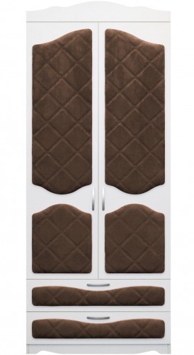 Шкаф 2-х створчатый с ящиками серии Иллюзия 08 Шоколад в Горняке - gornyak.katalogmebeli.com | фото