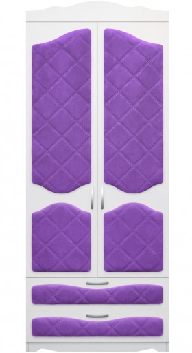 Шкаф 2-х створчатый с ящиками серии Иллюзия 32 Фиолетовый в Горняке - gornyak.katalogmebeli.com | фото