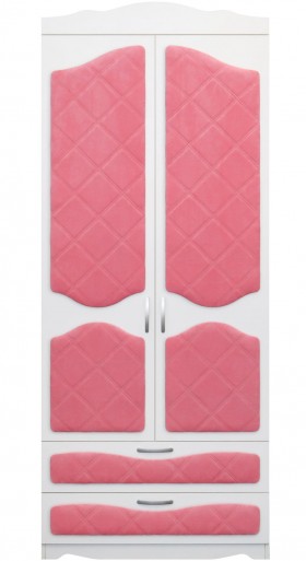 Шкаф 2-х створчатый с ящиками серии Иллюзия 89 Розовый в Горняке - gornyak.katalogmebeli.com | фото