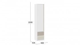Шкаф для белья комбинированный «Сканди» Дуб Гарден/Белый/Глиняный серый в Горняке - gornyak.katalogmebeli.com | фото 3