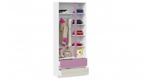 Шкаф для одежды комбинированный «Сканди» Дуб Гарден/Белый/Лиловый в Горняке - gornyak.katalogmebeli.com | фото 4
