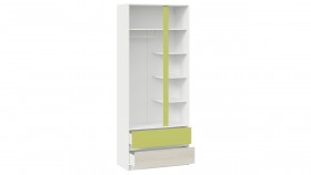 Шкаф для одежды комбинированный «Сканди» Дуб Гарден/Белый/Зеленый в Горняке - gornyak.katalogmebeli.com | фото 3