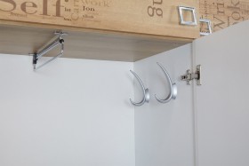 Шкаф для одежды «Оксфорд» (Ривьера/Белый с рисунком) в Горняке - gornyak.katalogmebeli.com | фото 7