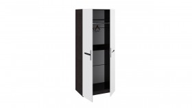 Шкаф для одежды с 2-мя дверями «Фьюжн» Белый глянец/Венге Линум в Горняке - gornyak.katalogmebeli.com | фото 3