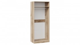Шкаф для одежды с 2-мя дверями «Фьюжн» Дуб Делано/Белый глянец в Горняке - gornyak.katalogmebeli.com | фото 3