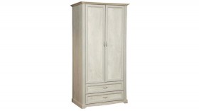 Шкаф для одежды "Сохо" (бетон пайн белый/2 ящика/зеркало) в Горняке - gornyak.katalogmebeli.com | фото 2
