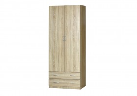 Шкаф для платья и белья 2-х дверный без зеркала Дуб Сонома в Горняке - gornyak.katalogmebeli.com | фото