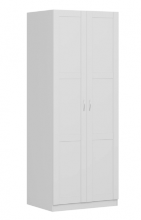 Шкаф двухдверный Пегас сборный белый в Горняке - gornyak.katalogmebeli.com | фото