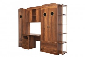 Шкаф комбинированный для белья «Навигатор» (Дуб Каньон) в Горняке - gornyak.katalogmebeli.com | фото 6