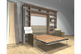 Шкаф-кровать с диваном Каролина в Горняке - gornyak.katalogmebeli.com | фото 3