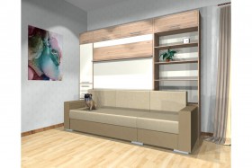 Шкаф-кровать с диваном Каролина в Горняке - gornyak.katalogmebeli.com | фото 4