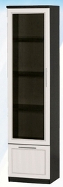 Шкаф средний с ящиком и стеклодверью ДЛЯ ГОСТИНОЙ ШСЯС-450 Венге/Дуб выбеленный в Горняке - gornyak.katalogmebeli.com | фото