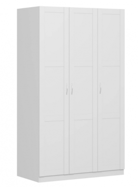 Шкаф трехдверный Пегас сборный белый в Горняке - gornyak.katalogmebeli.com | фото