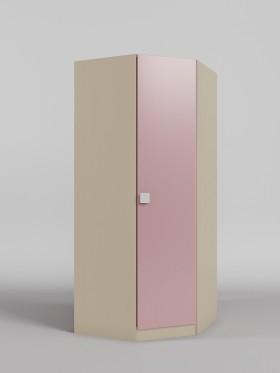 Шкаф угловой (угловая секция) Грэйси (Розовый/корпус Клен) в Горняке - gornyak.katalogmebeli.com | фото