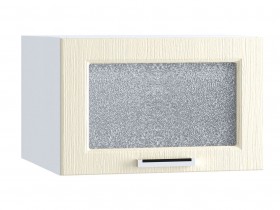Шкаф верхний горизонтальный со стеклом 510, ШВГС 510 (Клен крем/корпус белый) в Горняке - gornyak.katalogmebeli.com | фото