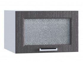 Шкаф верхний горизонтальный со стеклом 510, ШВГС 510 (Клен серый/корпус белый) в Горняке - gornyak.katalogmebeli.com | фото