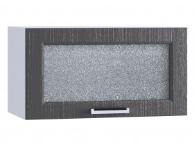 Шкаф верхний горизонтальный со стеклом 600, ШВГС 600 (Клен серый/корпус белый) в Горняке - gornyak.katalogmebeli.com | фото