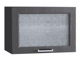 Шкаф верхний горизонтальный со стеклом 609, ШВГС 609 (Клен серый/корпус венге) в Горняке - gornyak.katalogmebeli.com | фото
