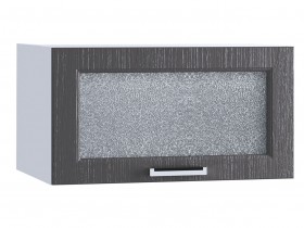 Шкаф верхний горизонтальный со стеклом 610, ШВГС 610 (Клен серый/корпус белый) в Горняке - gornyak.katalogmebeli.com | фото