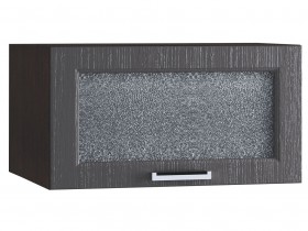 Шкаф верхний горизонтальный со стеклом 610, ШВГС 610 (Клен серый/корпус венге) в Горняке - gornyak.katalogmebeli.com | фото