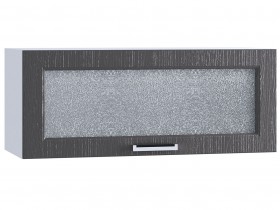 Шкаф верхний горизонтальный со стеклом 800, ШВГС 800 (Клен серый/корпус белый) в Горняке - gornyak.katalogmebeli.com | фото