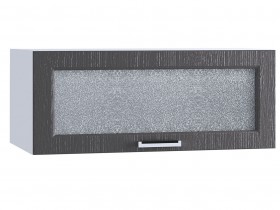 Шкаф верхний горизонтальный со стеклом 810, ШВГС 810 (Клен серый/корпус белый) в Горняке - gornyak.katalogmebeli.com | фото