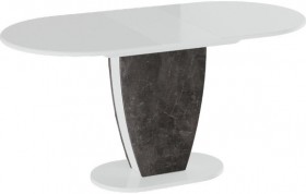 Стол обеденный «Монреаль» Тип 1 (Белый глянец/Моод темный) в Горняке - gornyak.katalogmebeli.com | фото 2