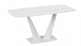 Стол раздвижной «Фабио» Тип 1 (Белый мрамор матовый) в Горняке - gornyak.katalogmebeli.com | фото 4