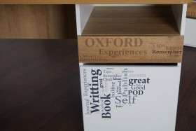 Стол с ящиками «Оксфорд» (Ривьера/Белый с рисунком) в Горняке - gornyak.katalogmebeli.com | фото 9